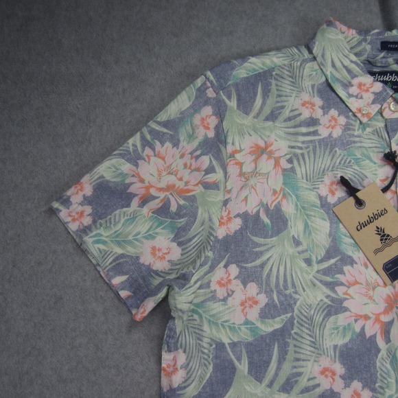 Chubbies Shirt Mens Medium Floral Resort Wear Friday Short Sleeve Button Up - Picture 3 of 15